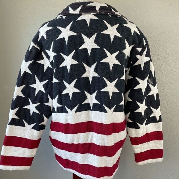 Roaman’s American Flag Themed Jacket EUC - Picture 7 of 8
